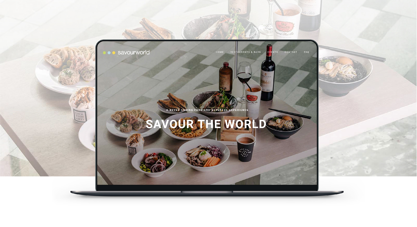 restaurant website design mockup