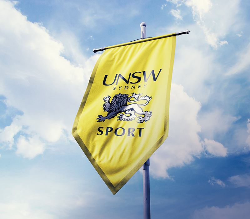education school flag in sky background